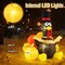 Costway 5 FT Inflatable Turkey Thanksgiving Decoration with Pumpkin Blow up LED Lights
